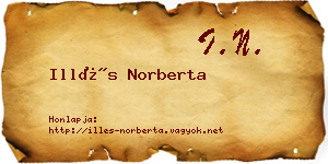 Illés Norberta névjegykártya
